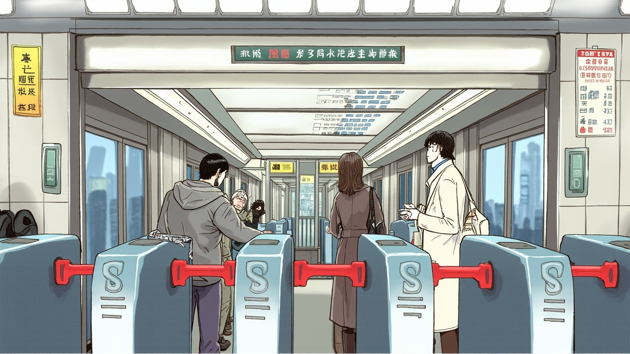 逃票现场